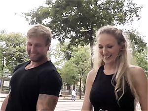 cocksluts ABROAD - steaming orgy with German blonde tourist