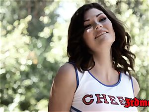 bouncy cheerleader Jessica Rex interracially wedged