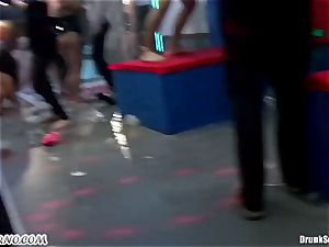 Mass porno romp in a striptease bar